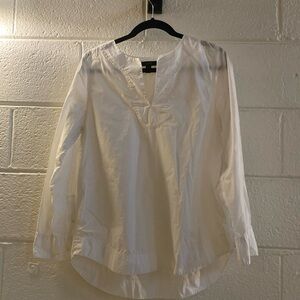 Jcrew white long sleeve shirt